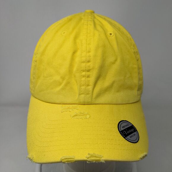 KB ETHOS Vintage Slideback Hat Yellow One Size Adjustable 6 Panel Blank - Picture 2 of 9